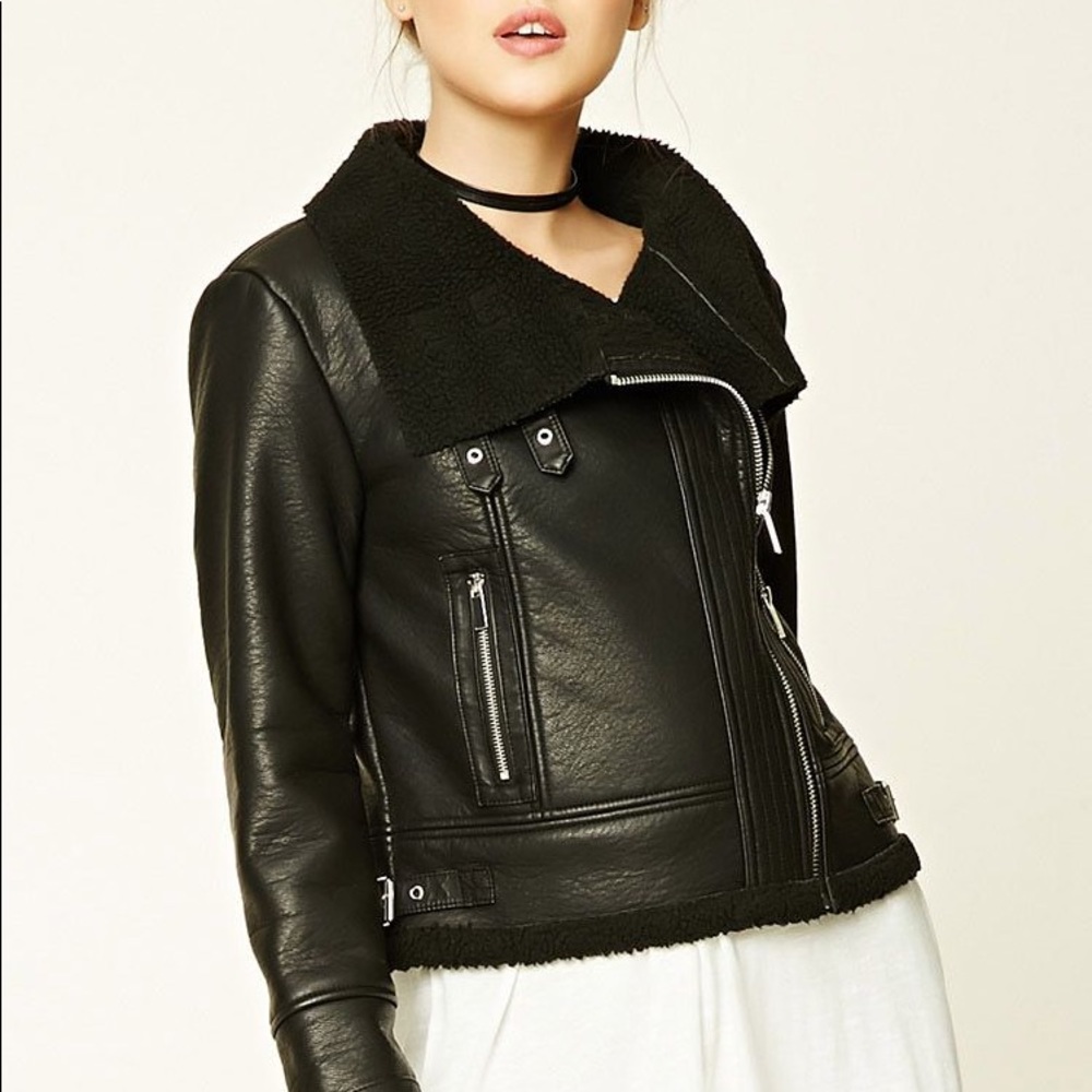 F21 faux leather biker Jacket